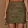 WINK Gabrielle Olive Crochet Mini Skirt 2 WINK Gabrielle Olive Crochet Mini Skirt