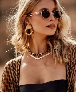 IGOU Cleo Herringbone Gold Necklace New Arrivals