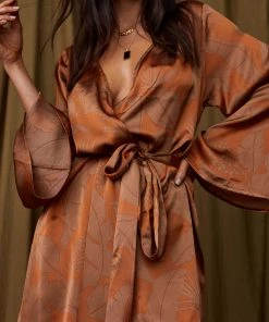 Dress Forum CLOTHING Gold Standard Rust Kimono Dress
