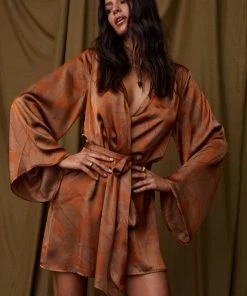 Dress Forum CLOTHING Gold Standard Rust Kimono Dress