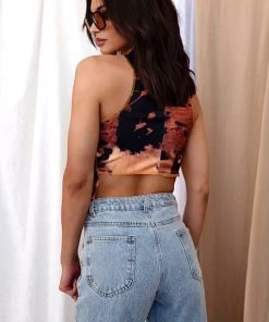 REHAB Mariah Asymmetrical Multi Crop Top