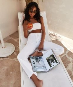 Modern Bridge International Co,Ltd. FLAT/RM B 3/F WING CHEONG COMM BLDG 19-25 JERVOIS STREET SHEUNG WAN HKWINK Bungalow White Terry Pants