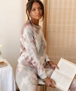 Phil Love CLOTHING La Jolla Mocha Tie Dye Lounge Top