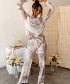 Phil Love CLOTHING La Jolla Mocha Tie Dye Lounge Top