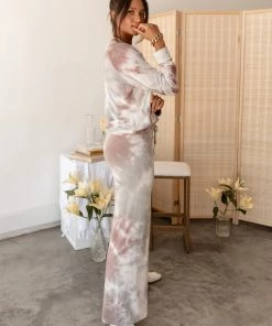 Phil Love CLOTHING La Jolla Mocha Tie Dye Lounge Top