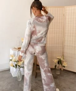 Phil Love CLOTHING La Jolla Mocha Tie Dye Lounge Top