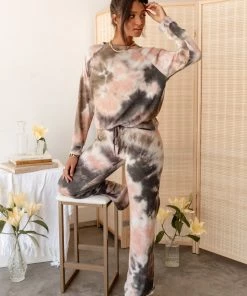 Phil Love La Jolla Coral Tie Dye Lounge Top CLOTHING