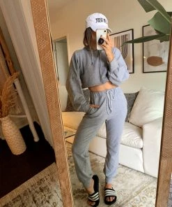 5th Culture Stay Ready Grey Joggers CLOTHING