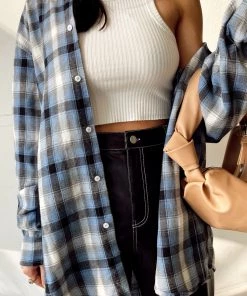 Emory Park CLOTHING Great Falls Blue Plaid Flannel