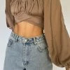 HYFVE CLOTHING Poolside Khaki Crop Top