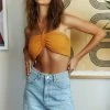ACOA Layla Mango Cropped Halter Top CLOTHING