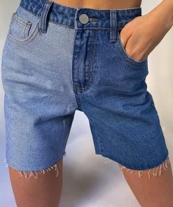 Bailey Rose Good Time Two Tone Denim Shorts