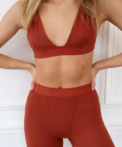 RIVER Rylie Rust Ribbed Leggings 9 RIVER Rylie Rust Ribbed Leggings