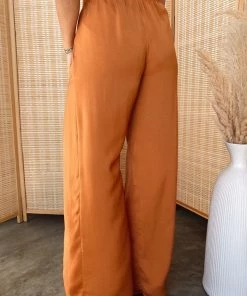 HYFVE Dalia Front Slit Caramel Pants CLOTHING 15 HYFVE Dalia Front Slit Caramel Pants CLOTHING