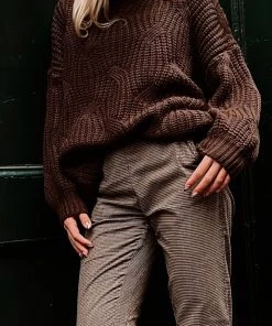 LISTICLE Jana Brown Oversized Sweater CLOTHING