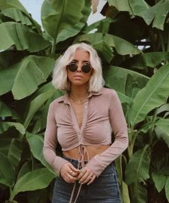 Modern Bridge International Co,Ltd. FLAT/RM B 3/F WING CHEONG COMM BLDG 19-25 JERVOIS STREET SHEUNG WAN HKWINK CLOTHING Samantha Mocha Button Up Top