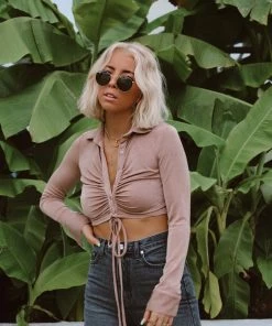 Modern Bridge International Co,Ltd. FLAT/RM B 3/F WING CHEONG COMM BLDG 19-25 JERVOIS STREET SHEUNG WAN HKWINK CLOTHING Samantha Mocha Button Up Top