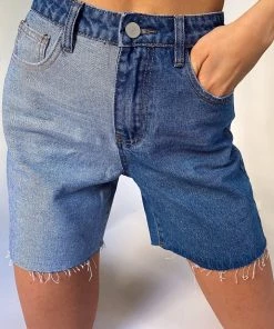 Bailey Rose Good Time Two Tone Denim Shorts
