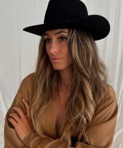 HUAYI HATS McGraw Black Cowboy Hat