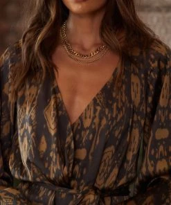 ALUMAUSA Janie Gold Double Layered Chain Necklace