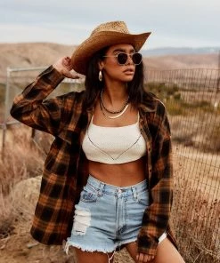 ACOA Fireside Mocha Plaid Flannel CLOTHING