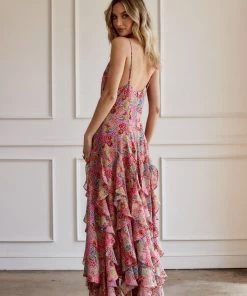 Dress Forum Lila Pink Floral Maxi Dress