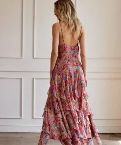 Dress Forum Lila Pink Floral Maxi Dress