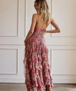 Dress Forum Lila Pink Floral Maxi Dress