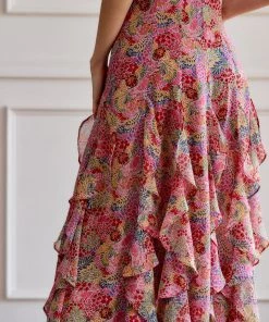 Dress Forum Lila Pink Floral Maxi Dress