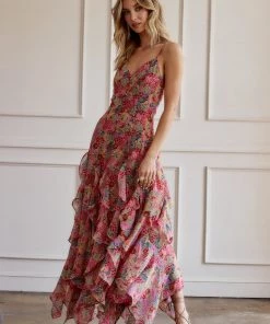 Dress Forum Lila Pink Floral Maxi Dress