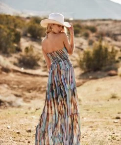 SHOP 17 Mariposa Multi Halter Jumpsuit