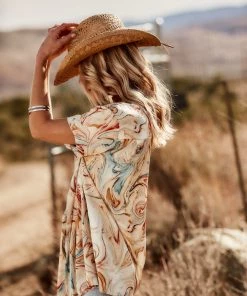 Emory Park CLOTHING Vaughn Rust Marble Women's Top 19 Emory Park CLOTHING Vaughn Rust Marble Women's Top