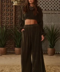 CLOUD TEN Maison Olive Pleated Pants