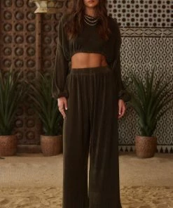 CLOUD TEN Maison Olive Pleated Pants