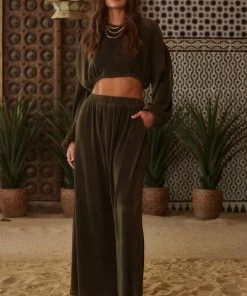 CLOUD TEN Maison Olive Pleated Pants