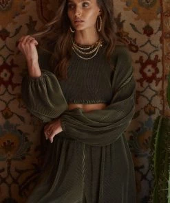 CLOUD TEN CLOTHING Maison Olive Pleated Top