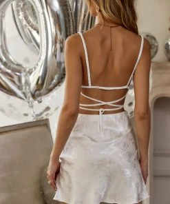 ACOA CLOTHING Willow White Jacquard Mini Skirt 15 ACOA CLOTHING Willow White Jacquard Mini Skirt