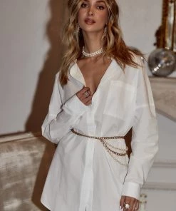 FAME Mimi Pearl And Gold Chain Belt New Arrivals