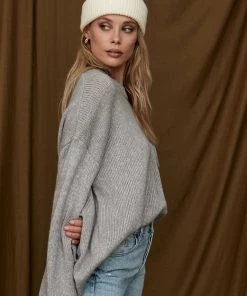 HYFVE Ruthie Heather Grey Sweater