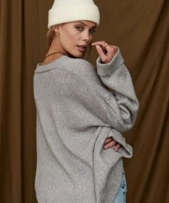 HYFVE Ruthie Heather Grey Sweater