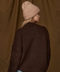 LISTICLE Jana Brown Oversized Sweater CLOTHING