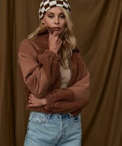 HYFVE CLOTHING Mt. Kisco Brown Sherpa Jacket