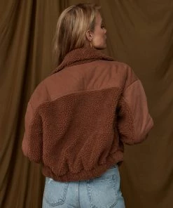HYFVE CLOTHING Mt. Kisco Brown Sherpa Jacket