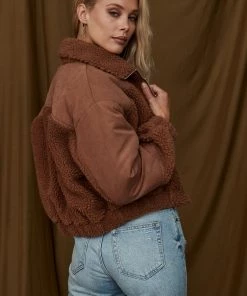 HYFVE CLOTHING Mt. Kisco Brown Sherpa Jacket