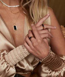 ALUMAUSA Lauren Gold And Black Ring