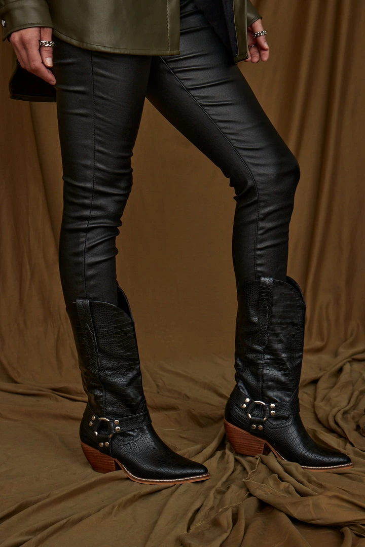 Charming Shoes New Arrivals Ryder Black Croc Cowboy Boot 5 Charming Shoes New Arrivals Ryder Black Croc Cowboy Boot