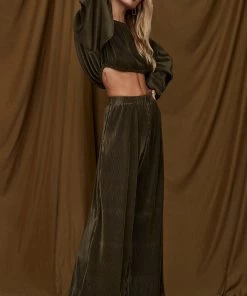 CLOUD TEN Maison Olive Pleated Pants