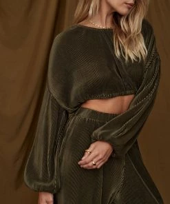 CLOUD TEN CLOTHING Maison Olive Pleated Top