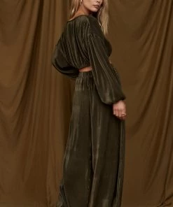 CLOUD TEN Maison Olive Pleated Pants