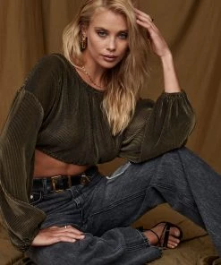 CLOUD TEN CLOTHING Maison Olive Pleated Top